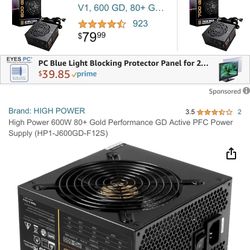 Highpower  Hp1-j600gd-f12s 600w 80+ Gold Atx/eps 12v Gaming Pc