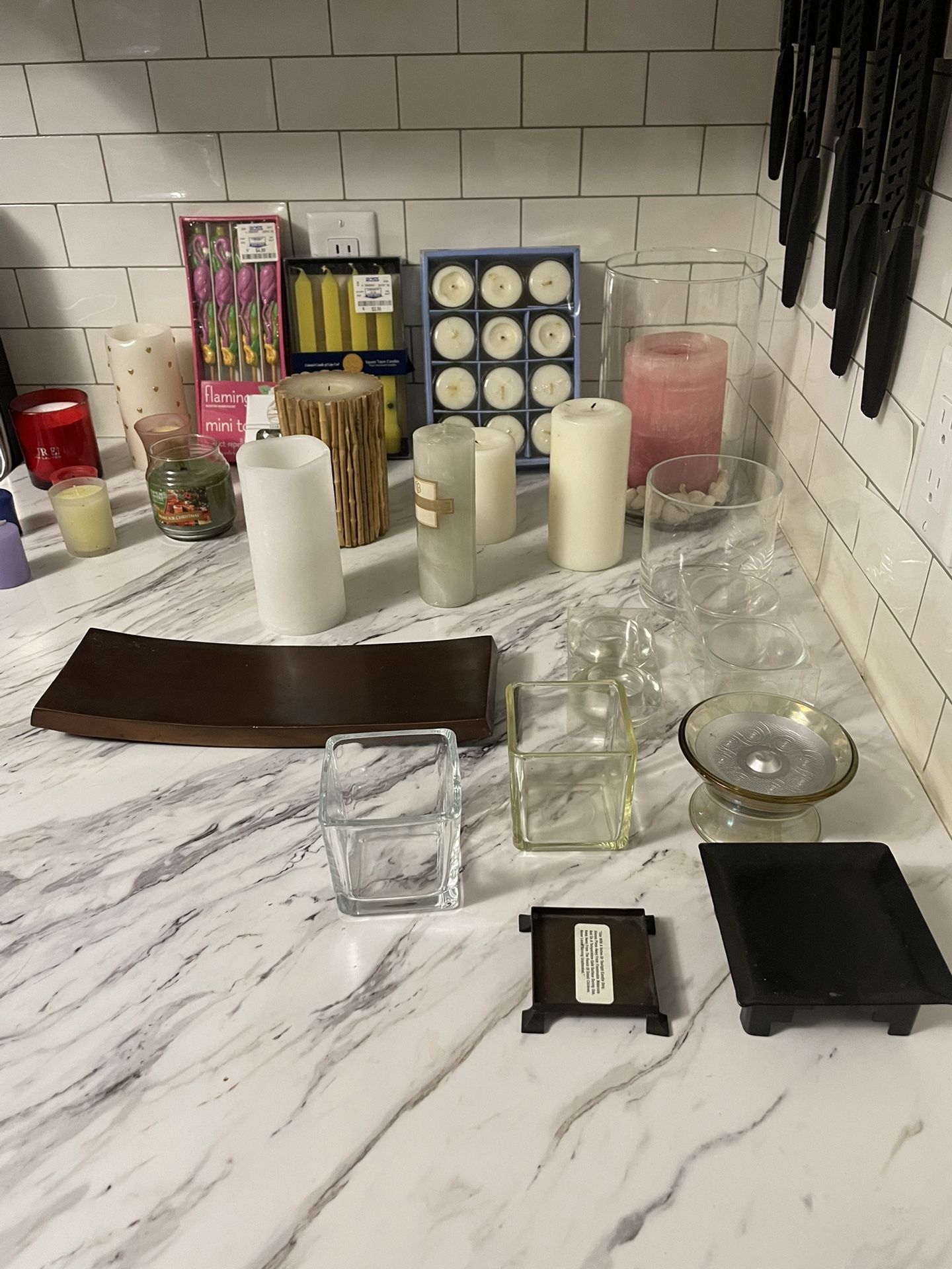 Lot - Candles And Holders