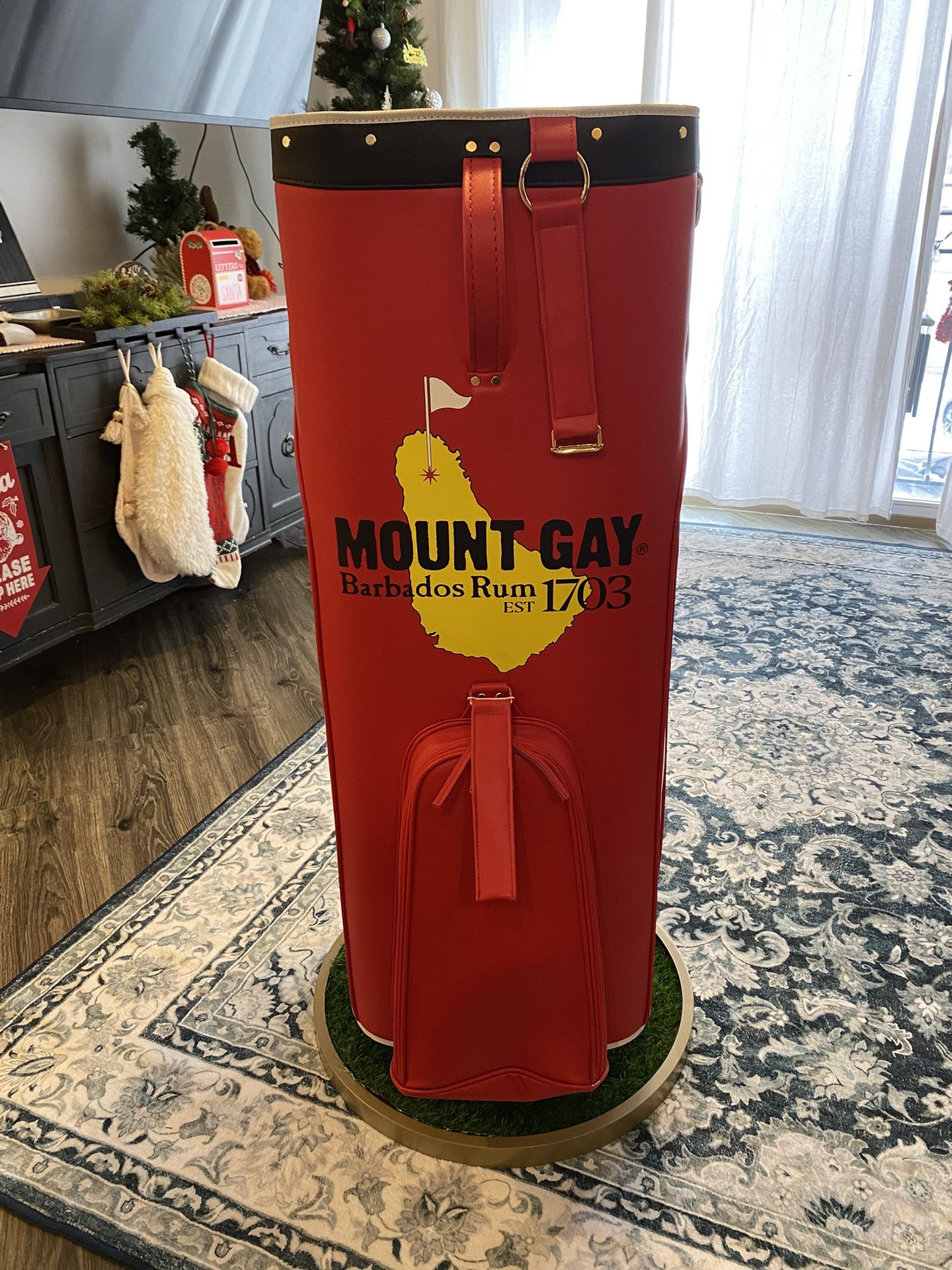 Perfect Condition Mount Gay Rum Golf Bag With Shelves