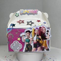 🎤 HUNTRIX Themed Party Favor Box – Custom 3D Gift Box for Birthdays 🎉