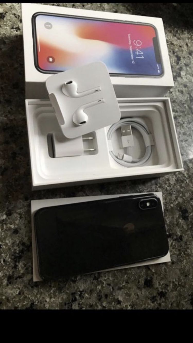iPhone X 256 Verizon unlocked with box and accessories untouched