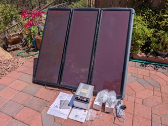 45W Solar Panel Kit w/ Inverter, USB, 12V/6V/3V Outputs & 2 LED Lights