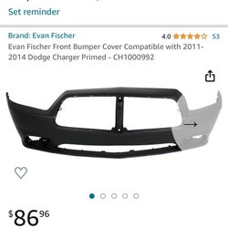 Evan Fischer Front Bumper Cover Compatible with 2011- 2014 Dodge Charger Primed