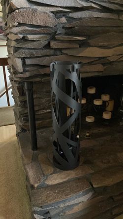 Metal fireplace/hearth set