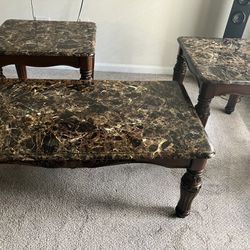 Coffee Table and Two End Tables 