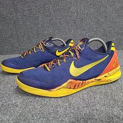Nike Kobe 8 System 'Barcelona Tiger Deep Royal Blue, Tour Yellow, and Midnight Navy size 8 men or 10 women
