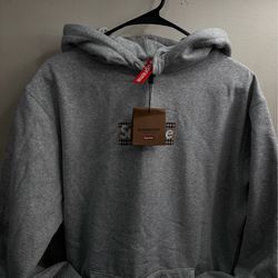 Burberry  X supreme hoodie (gray)