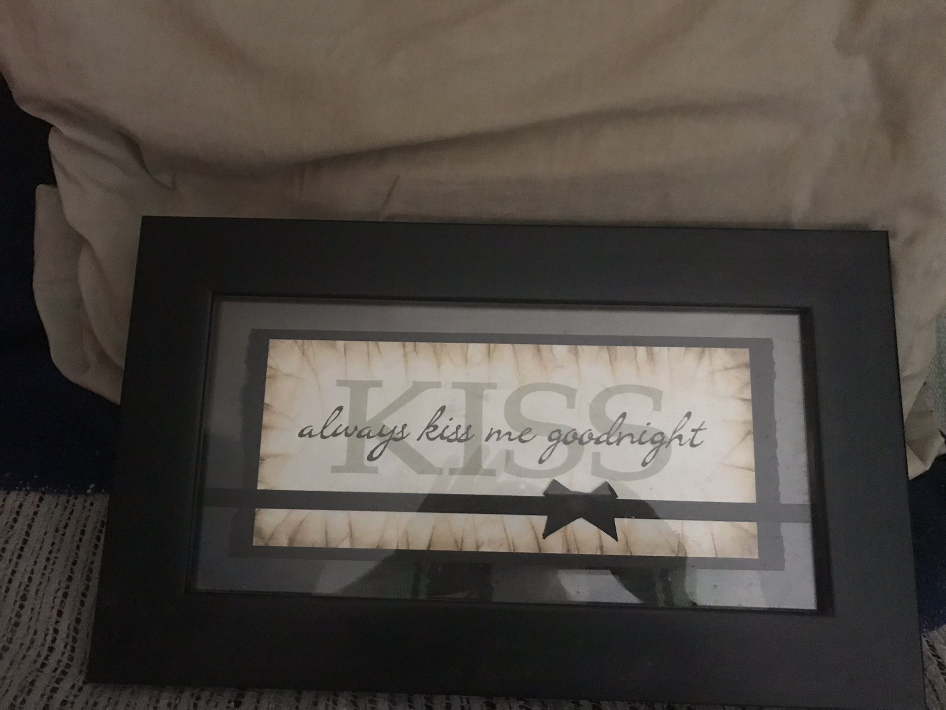 Lnew Glass in oak frame wall decor only $10 firm
