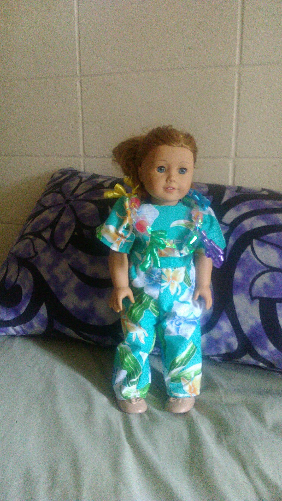 American girl doll Hawaiian print outfit