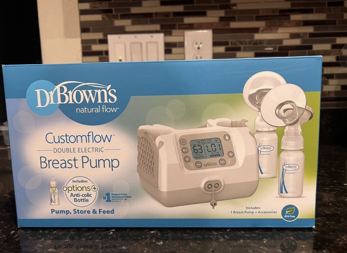 Dr. Brown's Customflow Hospital Strength Double Electric Breast Pump with Adjustable Settings, FREE EXTRA VALVE $60