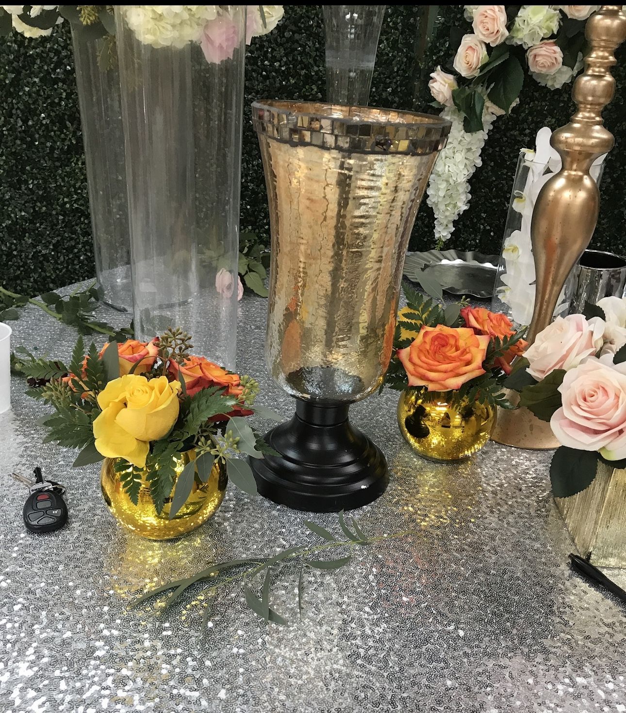 Hurricane Vases/centerpieces/decor/candle holders