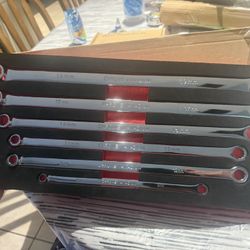 6pcs Extra Long Double Box End Wrench Set Chrome Vanadium Steel Aviation Wrenches Metric 8-19mm new with foam tray $40 firm 