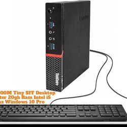 Lenovo M700 Tiny SFF Desktop Computer PC Intel I5 Quad Core 20gb Ram Windows 10 Pro