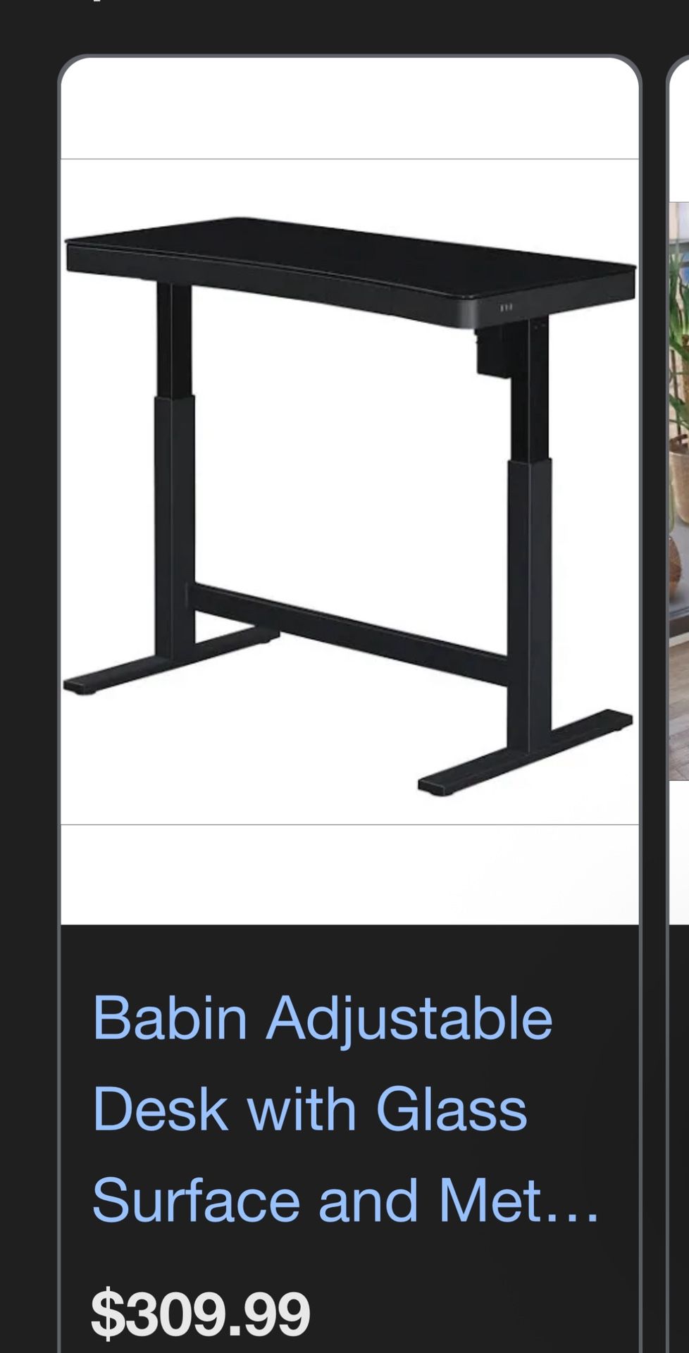 Adjustable Height Standing Work Desk Glass Top Electric 