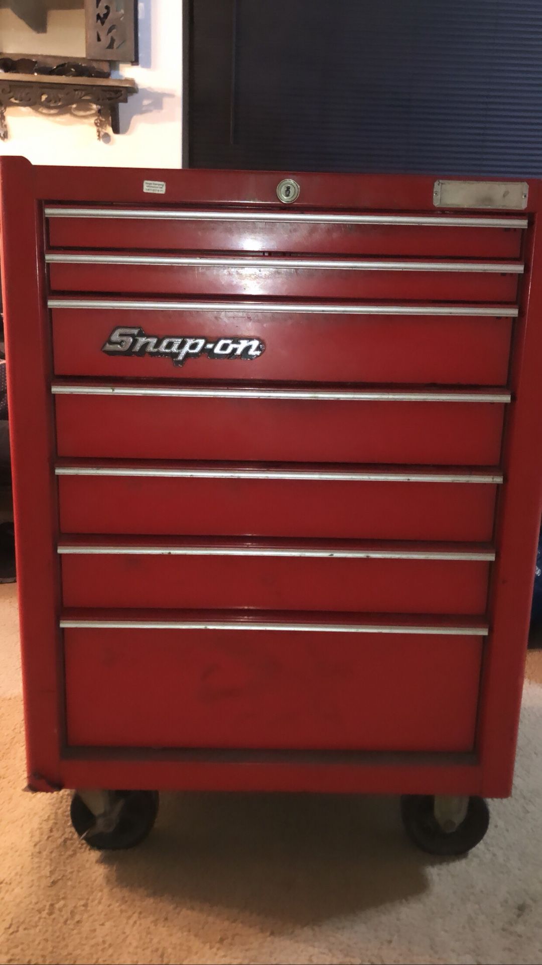 Snap on rolling cabinet tool box