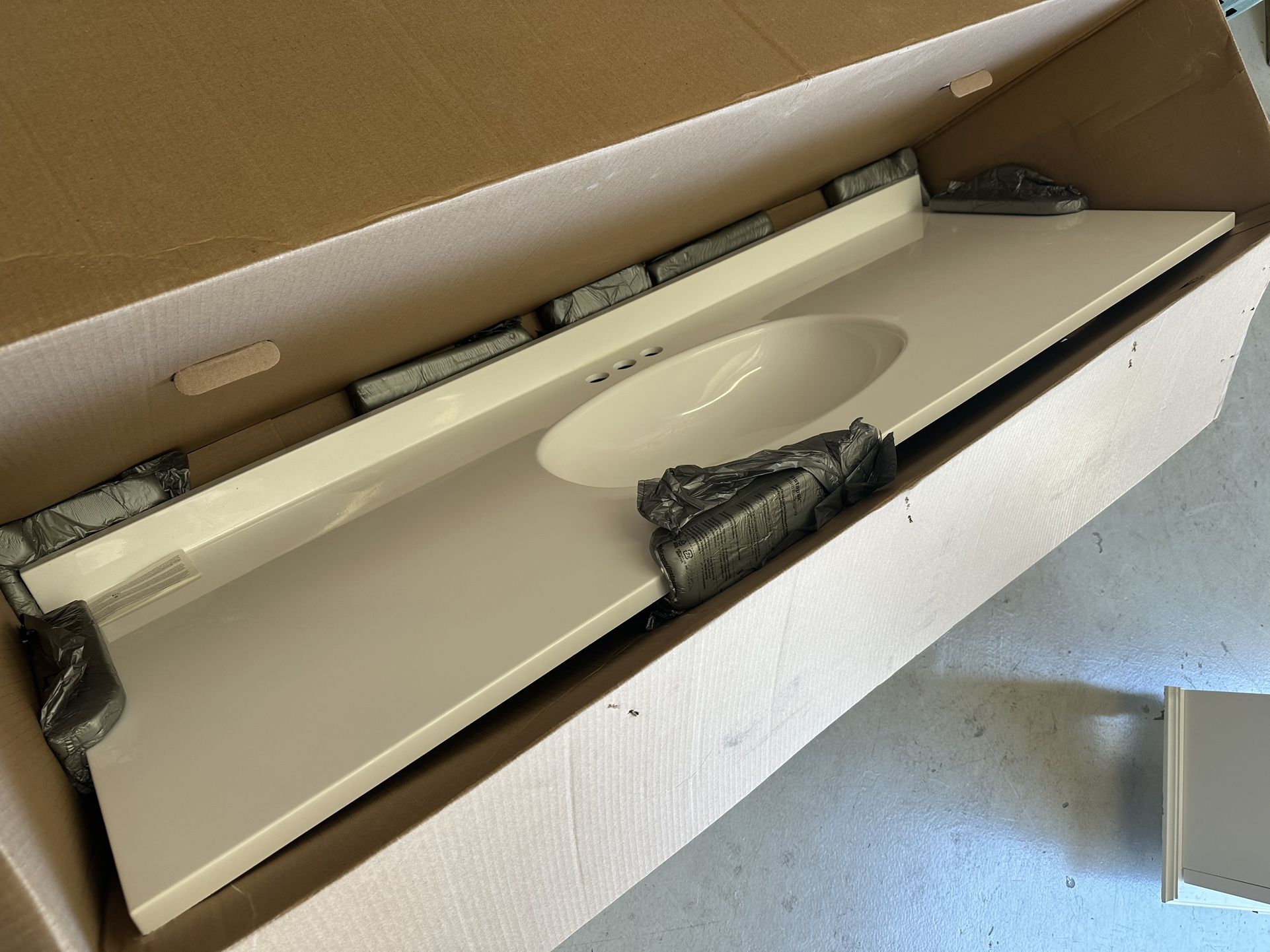 Project Source Cultured Marble Vanity Tops 61-in White