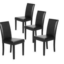 Set Of Four Black Dining Chairs Only New
