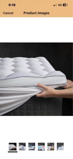 3 Inch Ultra-Fluffy Memory Foam Mattress Topper Queen for Back Pain, Soft Comfy Pillow Top Queen Mat