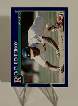 991 Score RICKEY HENDERSON #10 Oakland Athletics HOF