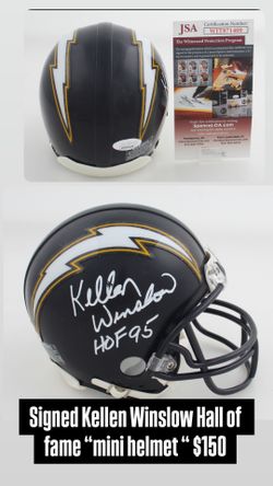 Kellen Winslow Signed Chargers Mini Helmet Inscribed "HOF 95" (JSA)