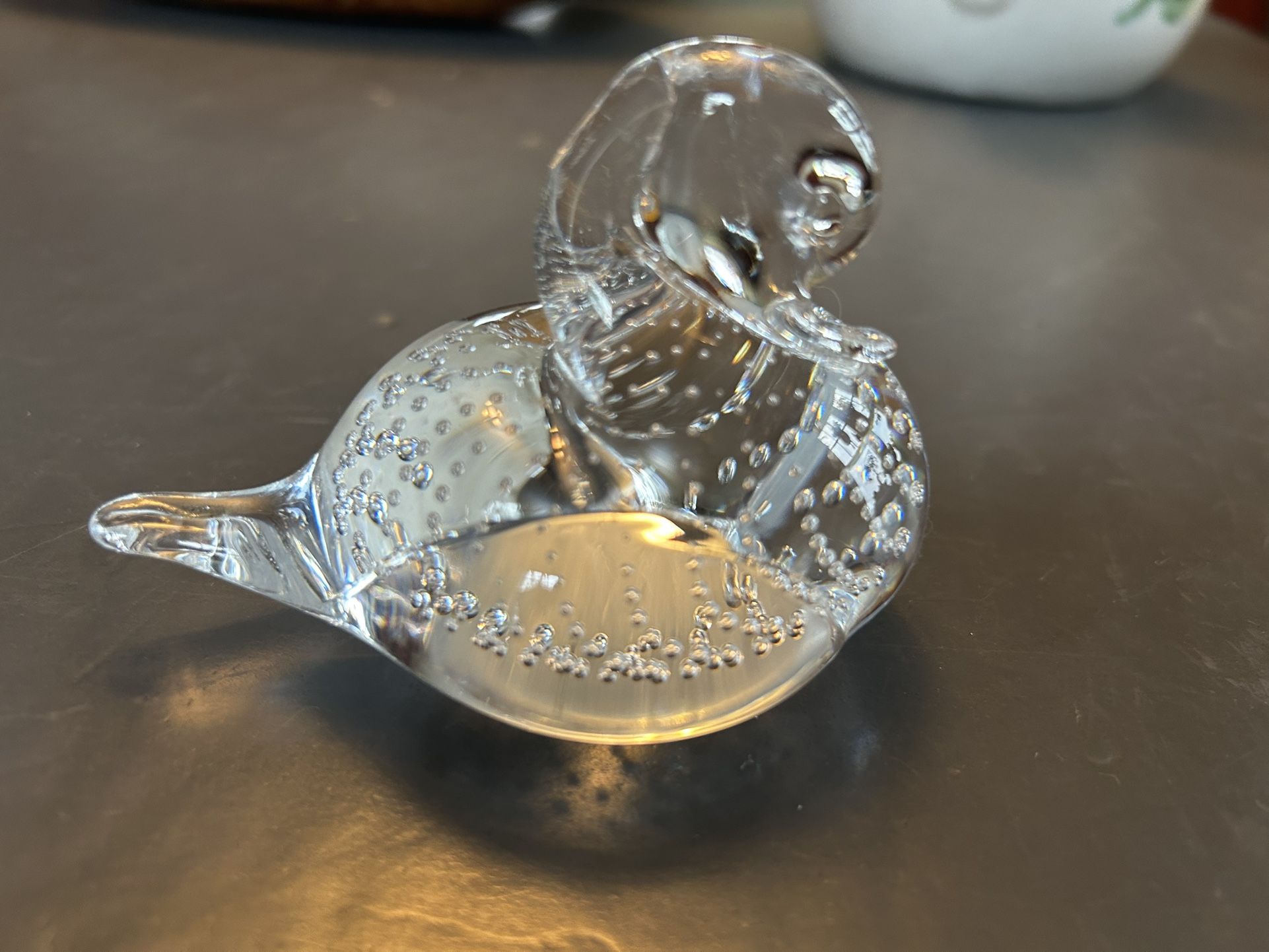 Lead Crystal Duck Granna Glass