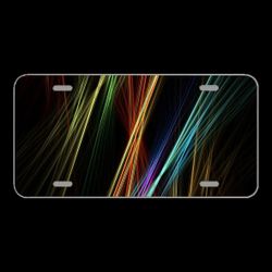 License Plate Novelty Car Front Lines Rays Background Light Pattern