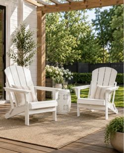 Brand New Ravenna Adirondack Chairs - Set of 2 - White