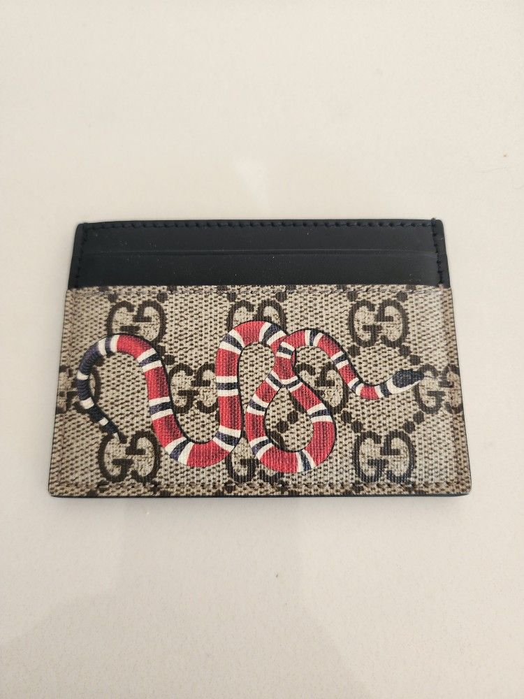 GUCCI KINGSNAKE PRINT SUPREME WALLET/ CARD CASE