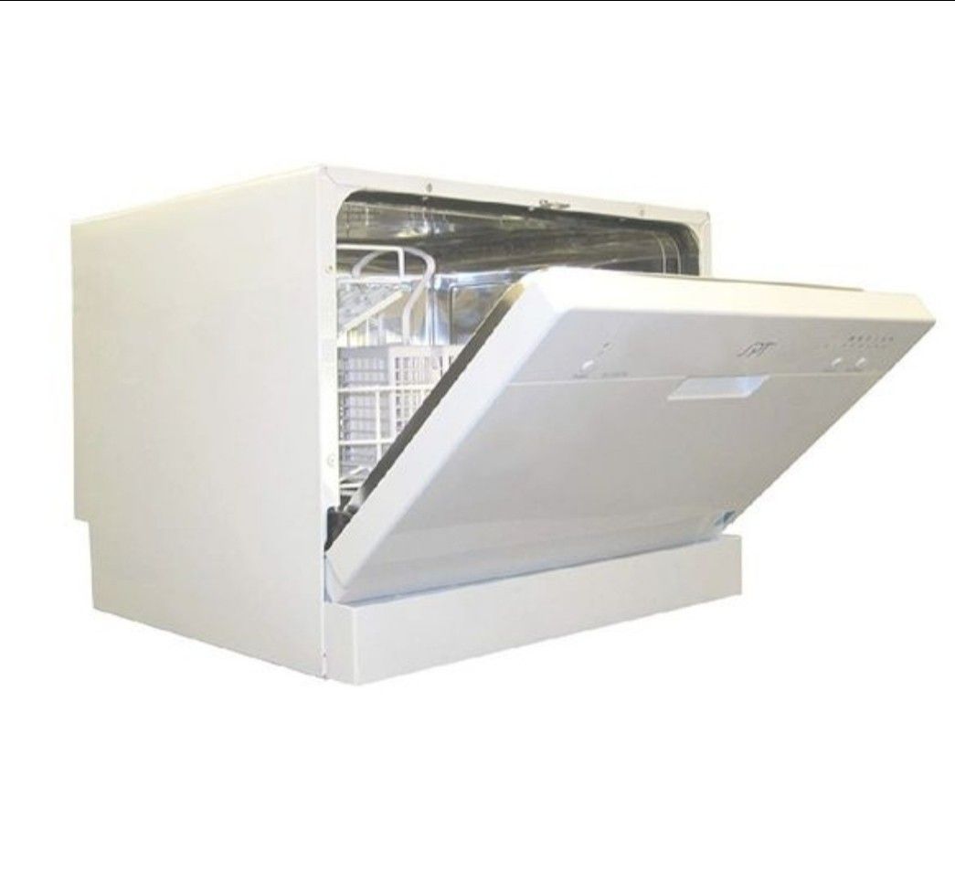 Small movable countertop dishwasher