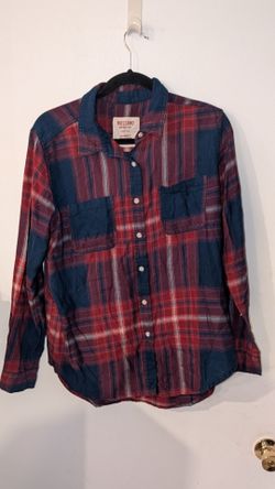 Mossimo Supply Co Plaid Flannel Button-Up Shirt L