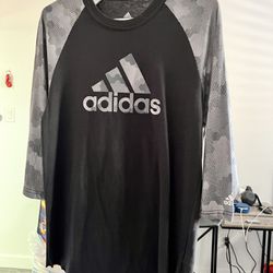 Adidas Camo Shirt With 3/4 Sleeve For Men (S Size)