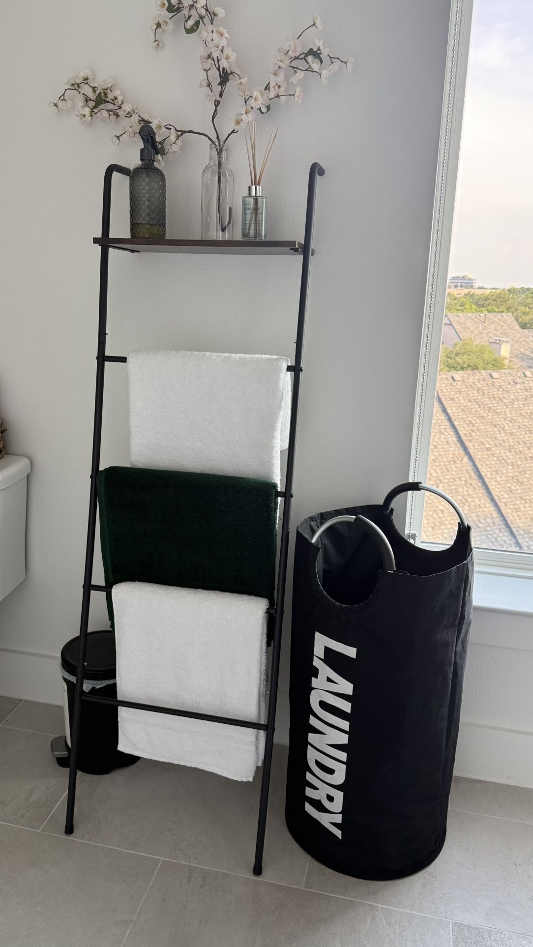 Blanket Ladder Wall Leaning Blanket Rack