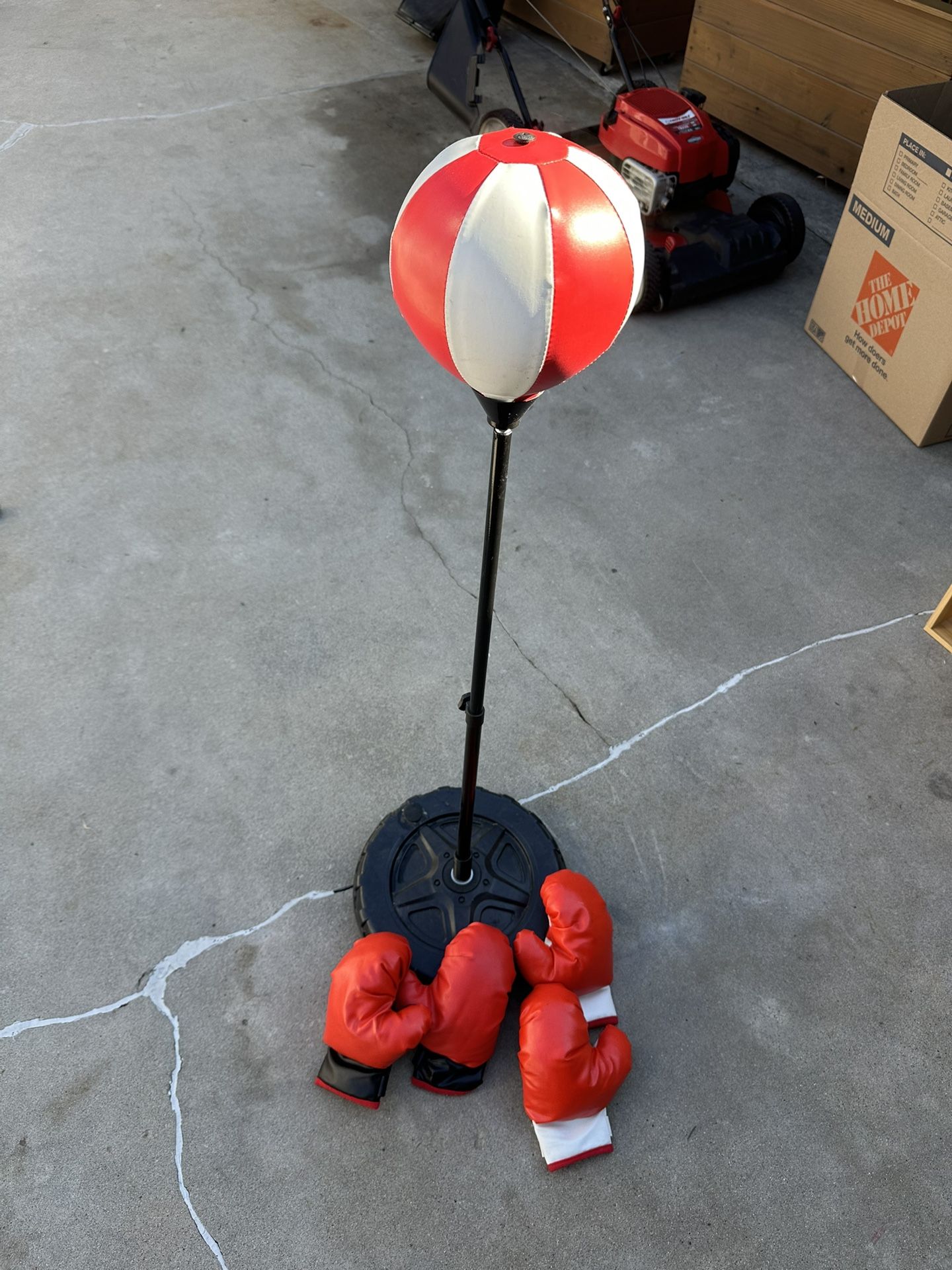 Kids Punching Bag and Two Sets of Gloves