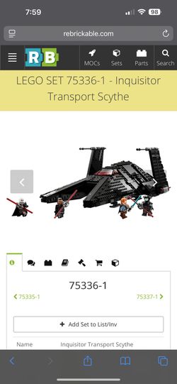 LEGO SET 75336-1 - Inquisitor Transport Scythe