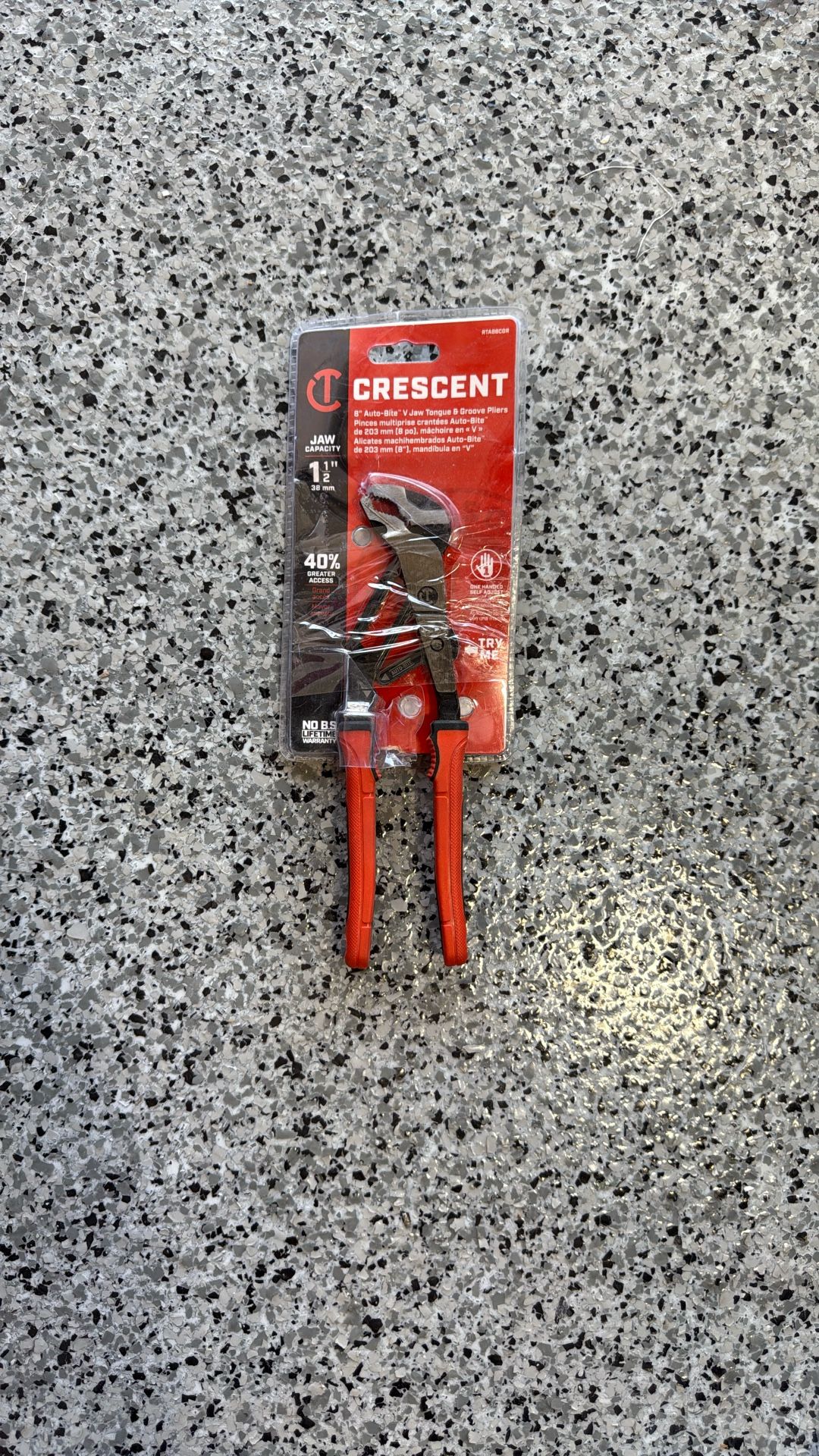 Z2 Auto-Bite 8 in. V-Jaw Tongue and Groove Dual Material Grip Pliers With Quick Adjust Jaws