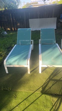 Outdoor Pool Chaise Lounge Chairs Set of 2