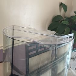 Curved Glass Fish Tank with Heater – Never Used