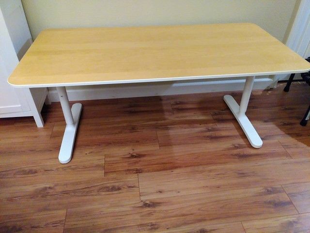  Ikea bekant office desk 1 desks available Large White Maple Sit Stand Adjustable Delivery Possible Assembled Ready To Go