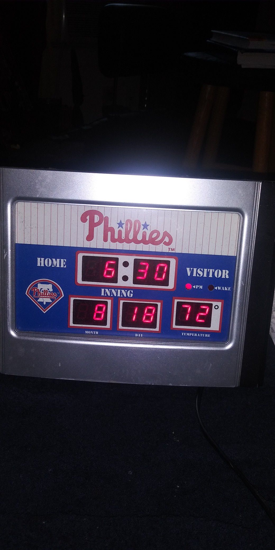 Phillies baseball clock