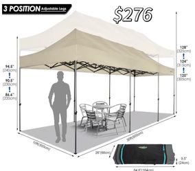 😀 COBIZI 10x30 Heavy Duty Pop up Canopy with 8 sidewalls Party Tent for Parties Weddings Events UPF 50+ Waterproof Commercial Gazebo with Roller Bag,