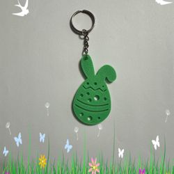 Easter Egg With Bunny Ears Keychain