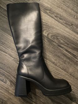 Steve Madden Women's Fanatik Black Leather Boots