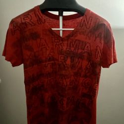 Armani Exchange, Red T-Shirt , Size Small 