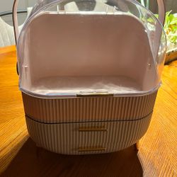 Makeup Organizer Skincare Organizers - Cosmetic Display Cases with Transparent Cover, 