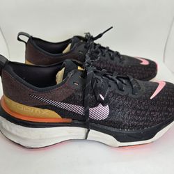 Nike ZoomX Invincible Run Flyknit 3 Shoes Women's 7.5 Black Running Sneakers