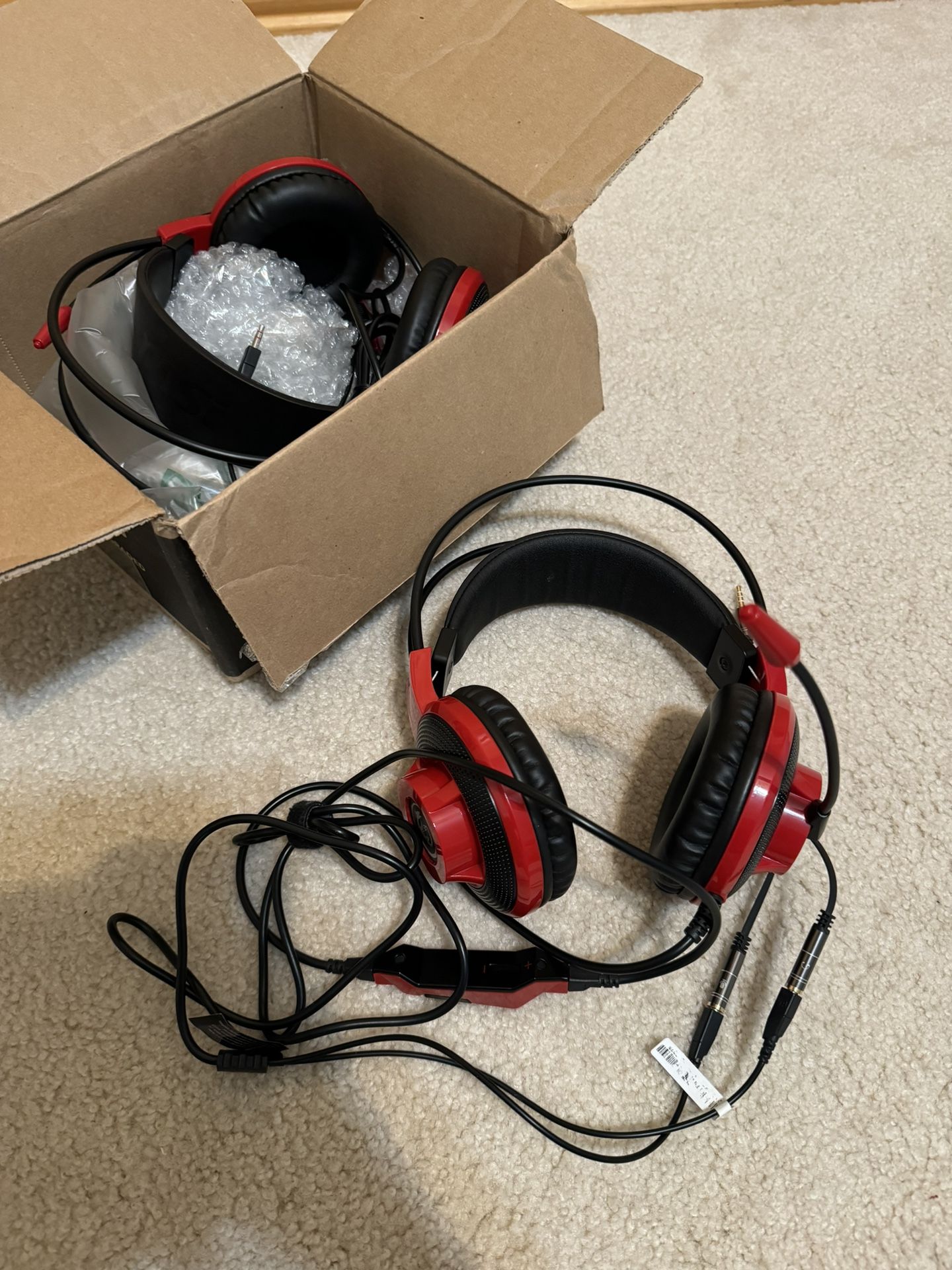 Red MSI DS501 Headset - Gaming Mic And Headset