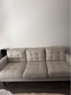Contemporary Beige Sofa/Couch (3-seater)