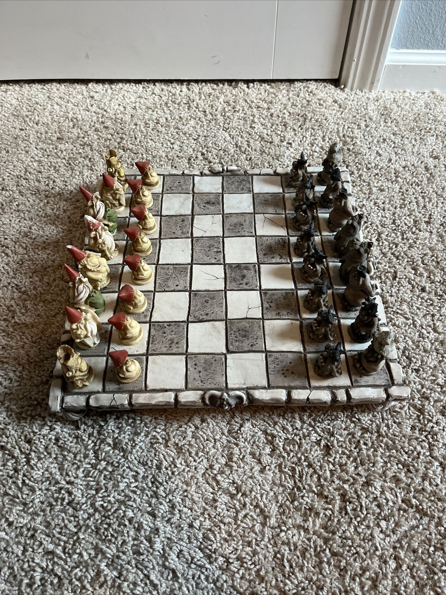 Paolo Chiari Gnomes and Trolls Resin Chess Set