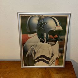 Dallas Cowboys 1986  Septien Magazine Print Ad Frame 