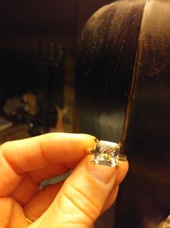 I have a Beautiful princess cut cubic zirconia engagement ring
